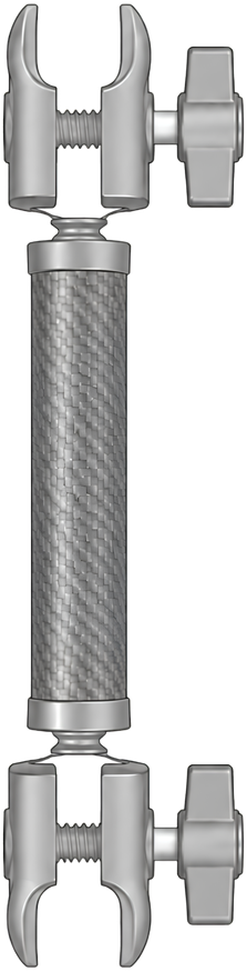 Carbon-fibre arm with two locking knuckles